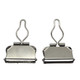 38mm Dungaree Foldable Buckle Clips, Silver - (Pack of 2)